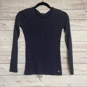 United Colors of Benetton Navy Blue Long Sleeve Shirt, Size Small